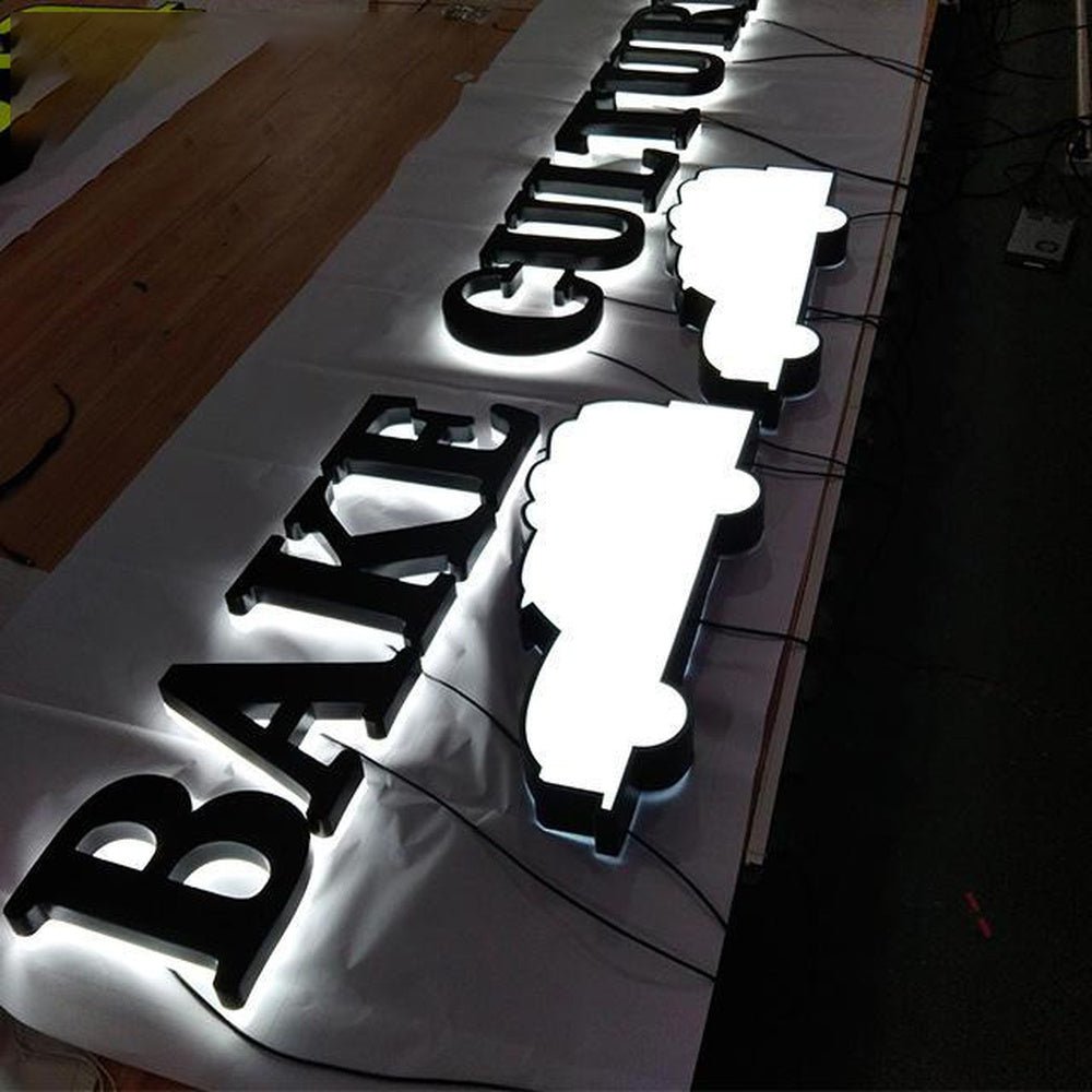 Bake Culture 3D Front And Back Lit Letters Metal Led Sign - Shineneon