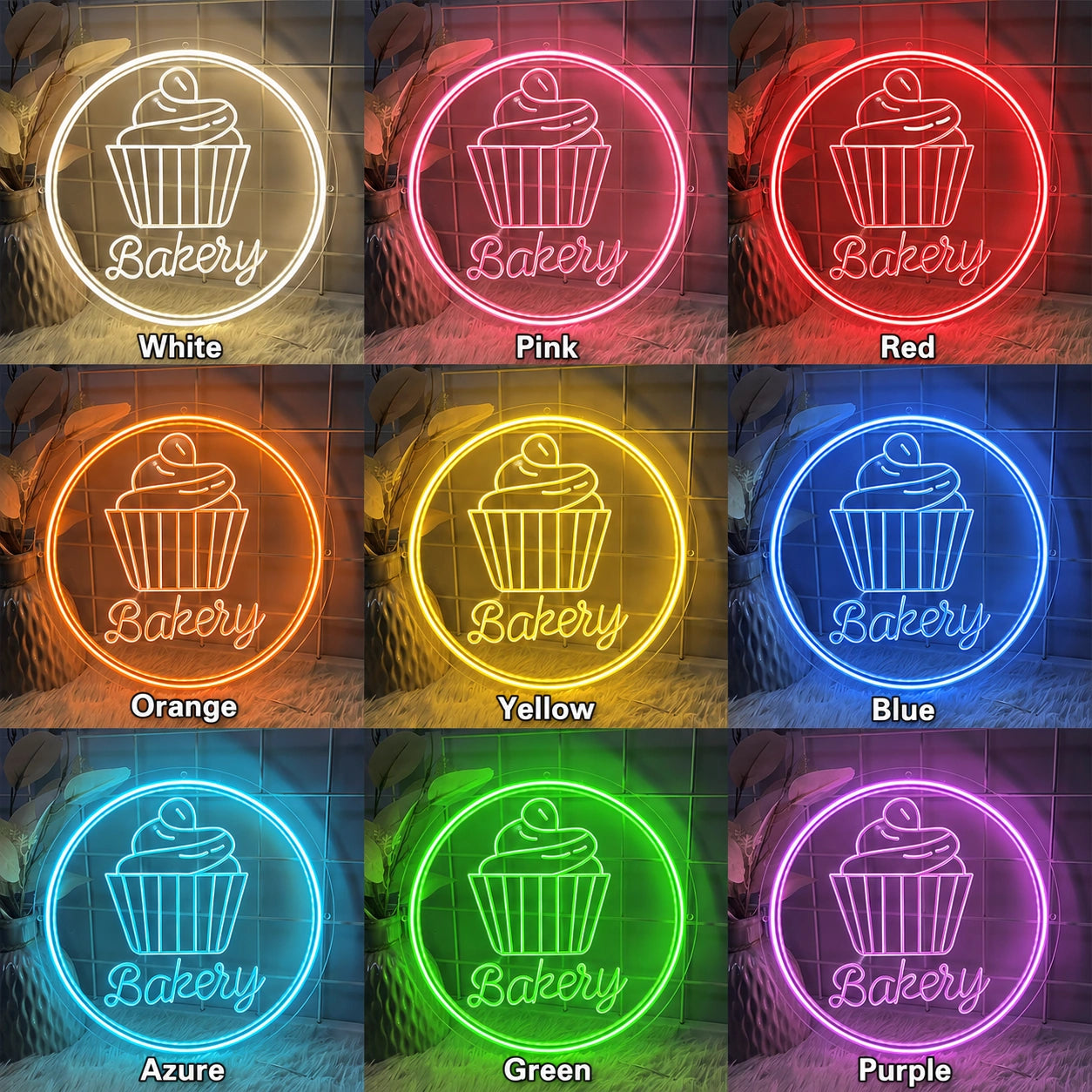 Bakery LED Neon Sign - 05 Color Grid