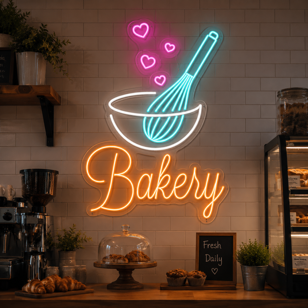 Bakery LED Neon Sign Living Room Decor - 03 Real Lifestyle Scene