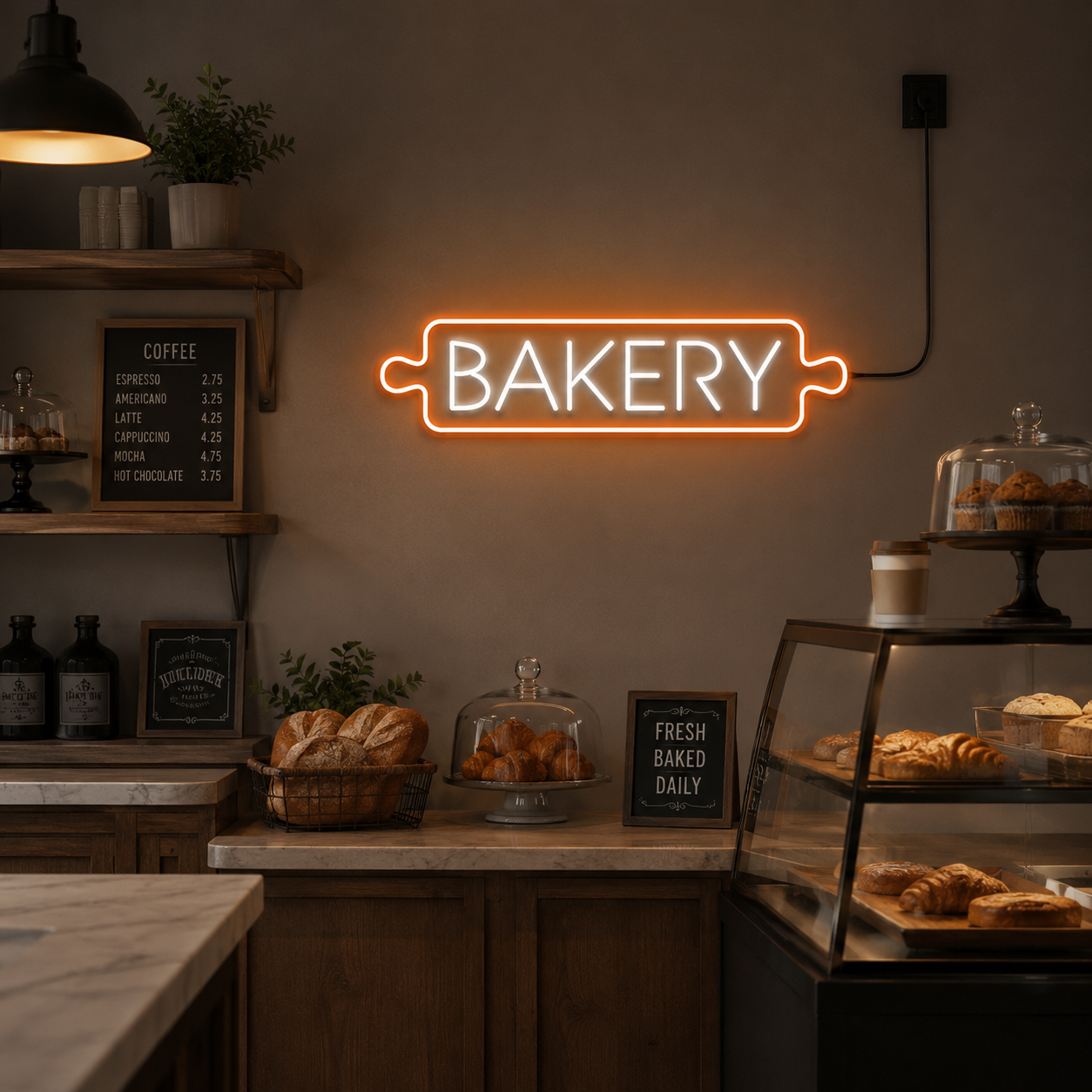 Bakery Room Decor LED Neon Sign - 03 Real Lifestyle Scene