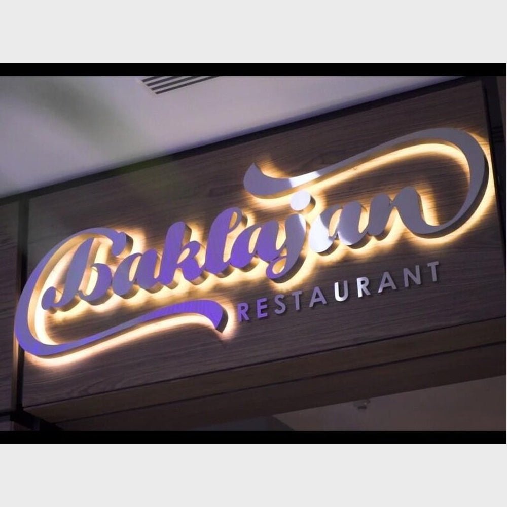 Baklayan Restaurant 3D Backlit Channel Letters Led Light Sign - Shineneon
