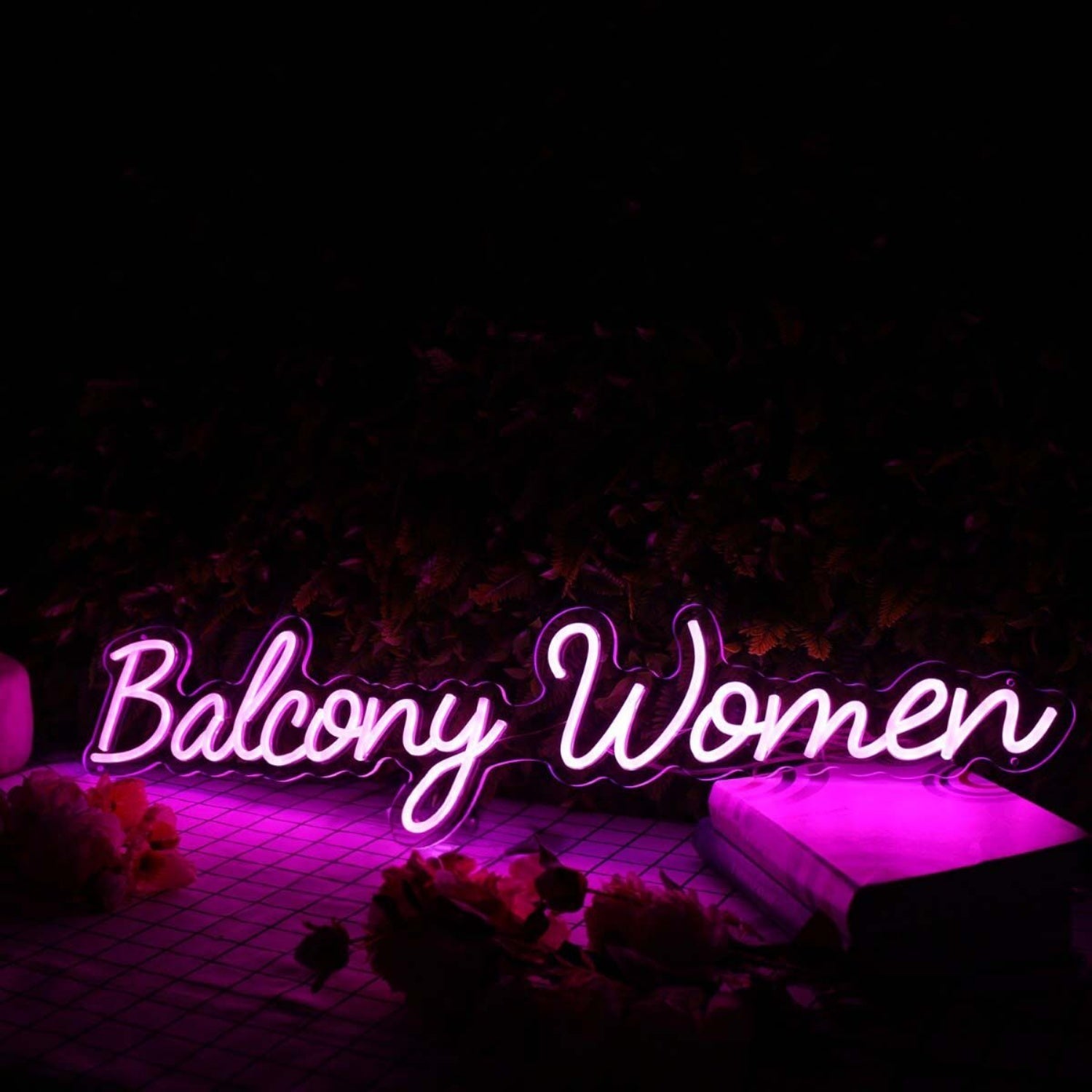 Balcony Women Purple Led Neon Sign - Shineneon
