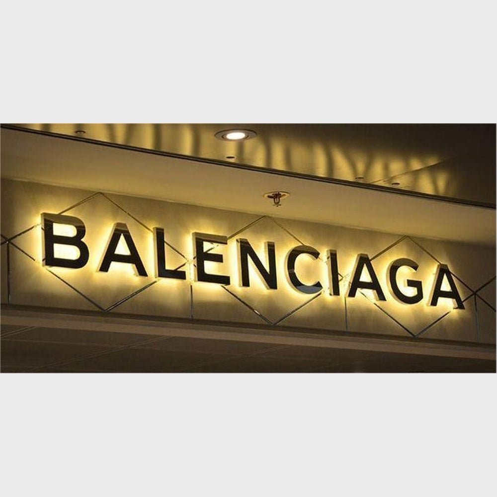Balenciaga 3D Backlit Channel Letters Led Light Sign - Shineneon