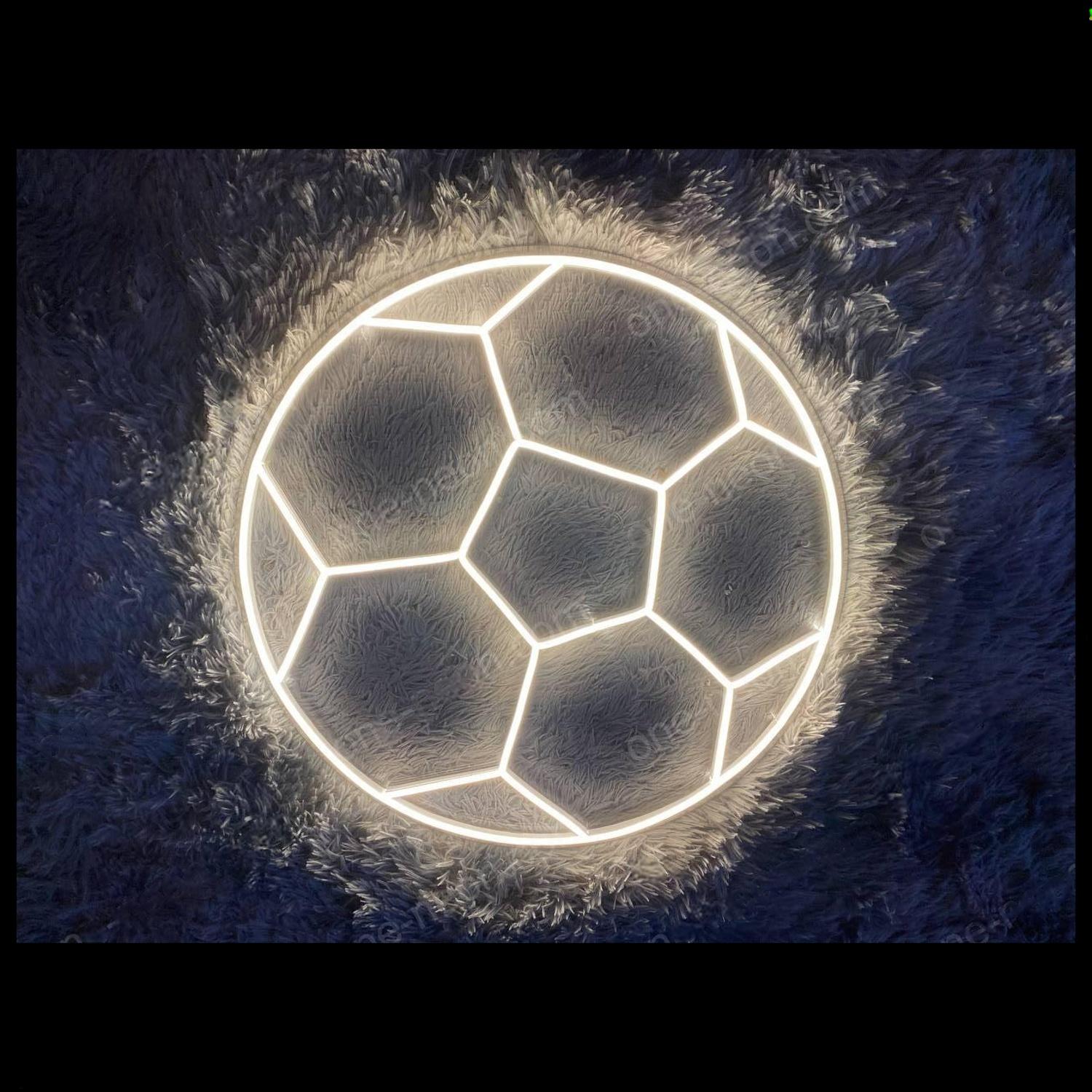 Ball Red-Yellow Football Led Neon Sign For Sports Bar Home Decor | Shineneon