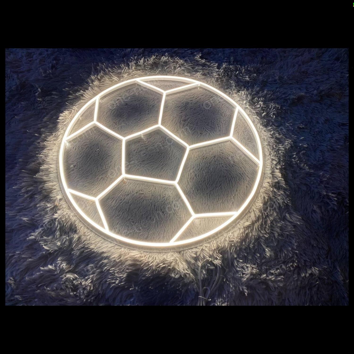 Ball Red-Yellow Football Led Neon Sign For Sports Bar Home Decor | Shineneon