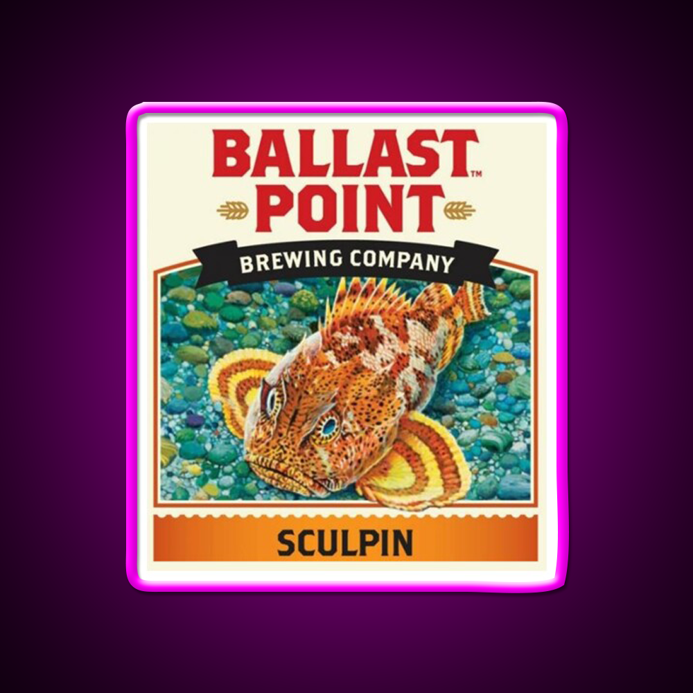 Ballast Point Brewing Company Beer Bar Decor Led Neon Sign Rgb Color - Neon sign mounted on wall in room