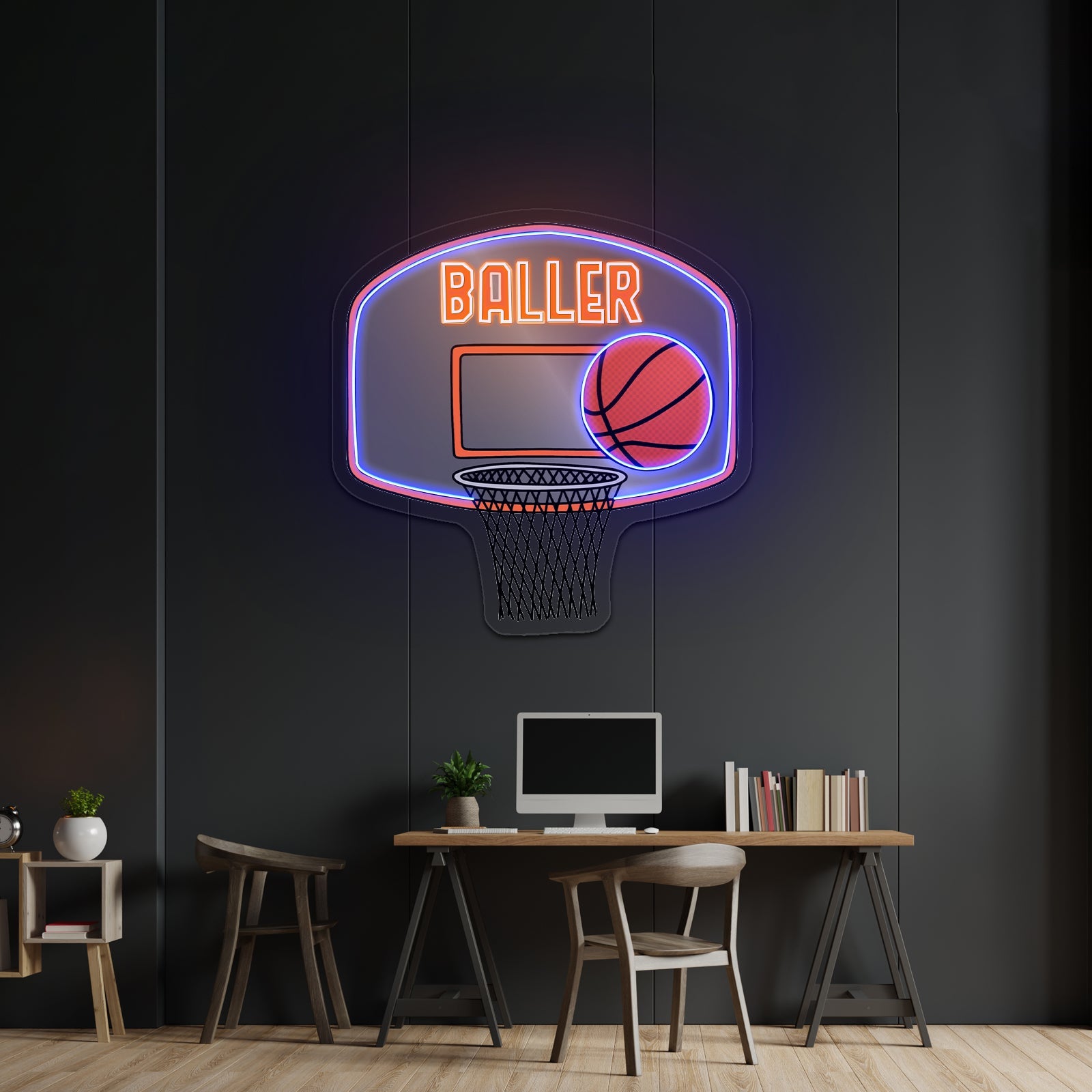 Baller Basketball Sports Neon Signs For Neon Halloween Sign - Shineneon