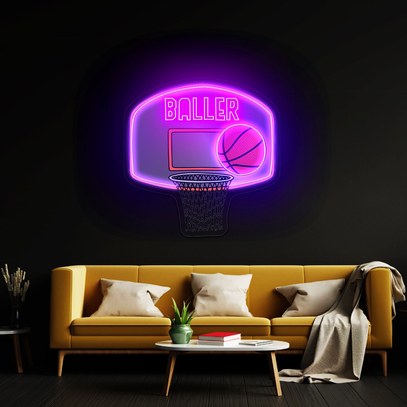 Baller Basketball Sports Neon Signs For Neon Halloween Sign