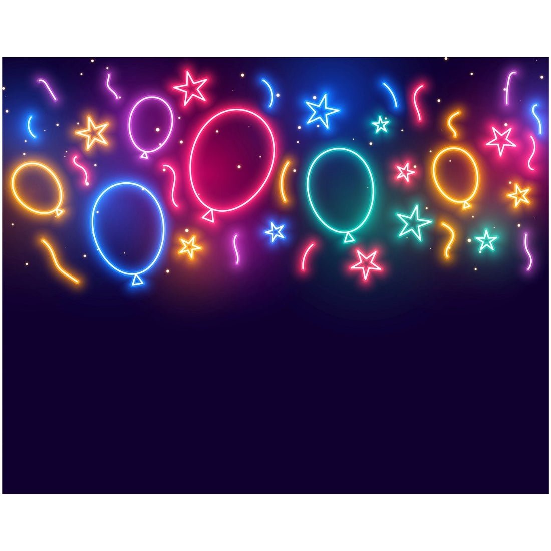 Balloons Stars And Confetti Celebration Led Sign Business Neon Sign - Shineneon