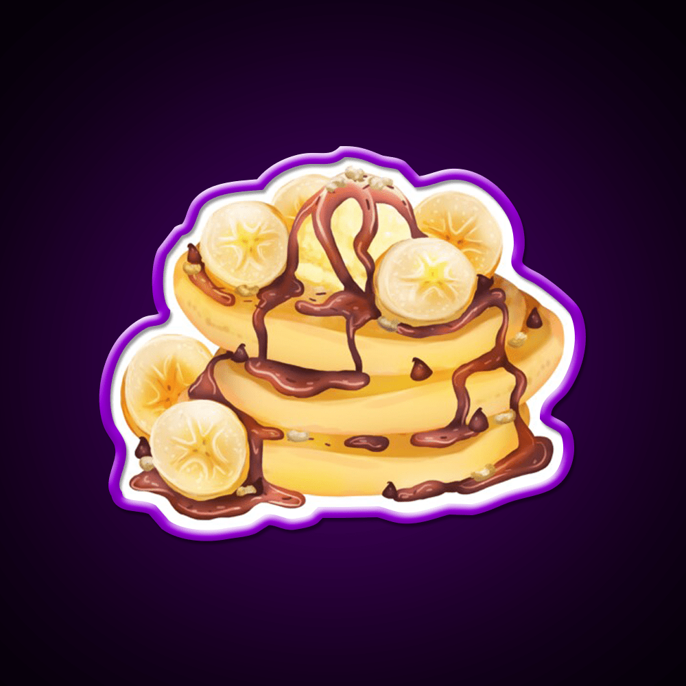 Banana Pancakes Snack Food Led Neon Sign Rgb Color - Shineneon