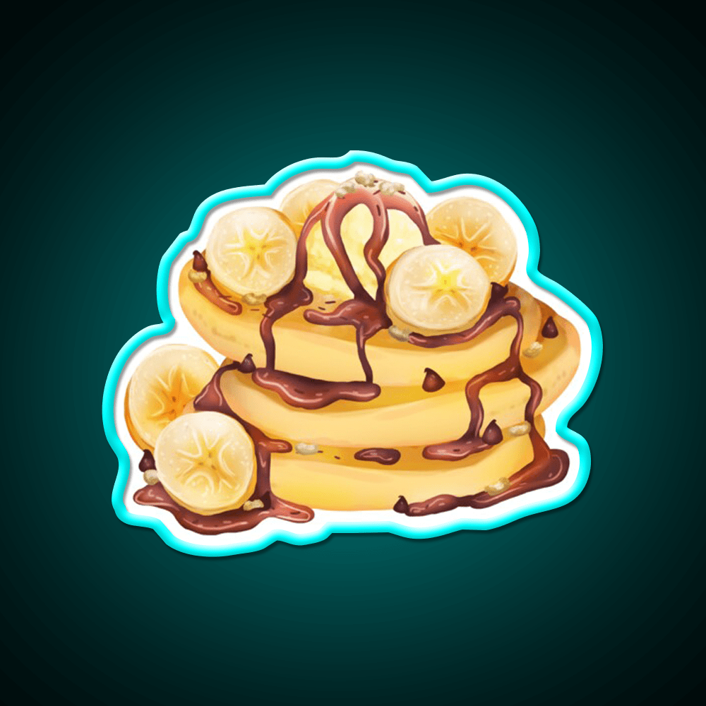 Banana Pancakes Snack Food Led Neon Sign Rgb Color - Shineneon