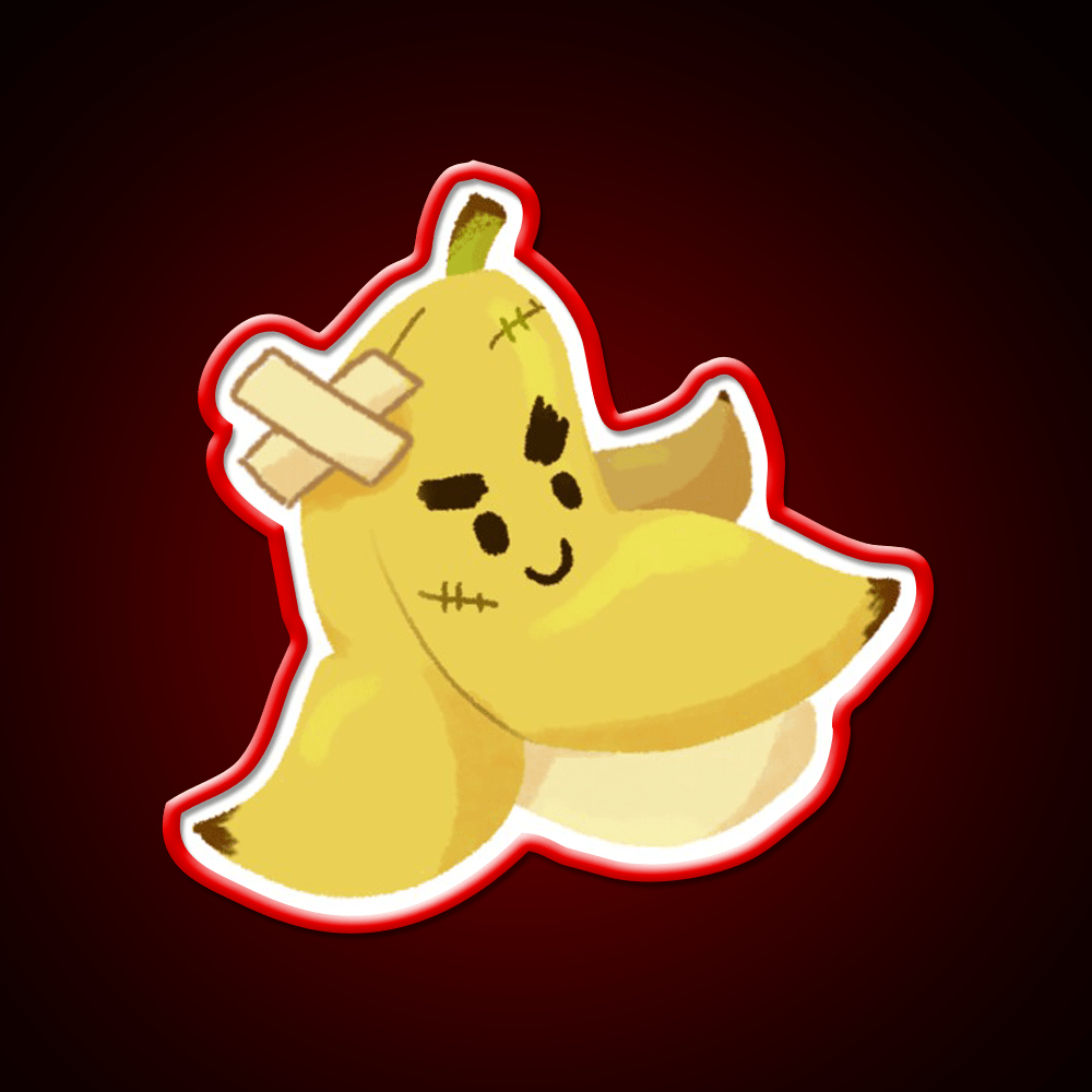 Bandaged Punk Banana Snack Food Led Neon Sign Rgb Color - Shineneon
