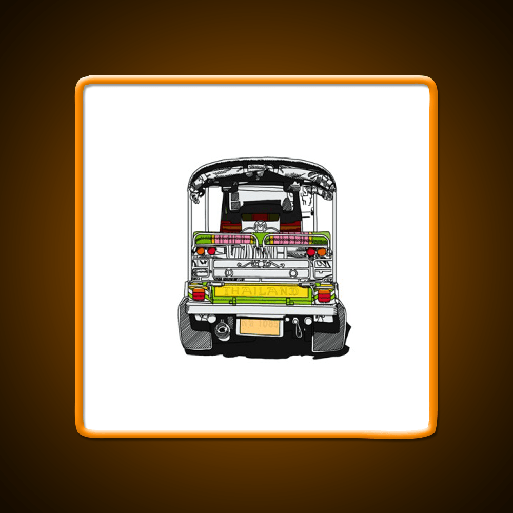 Bangkok Chinatown Thailand Tuktuk Travel Print Asian Cultural Led Neon Sign Rgb Color - Shineneon