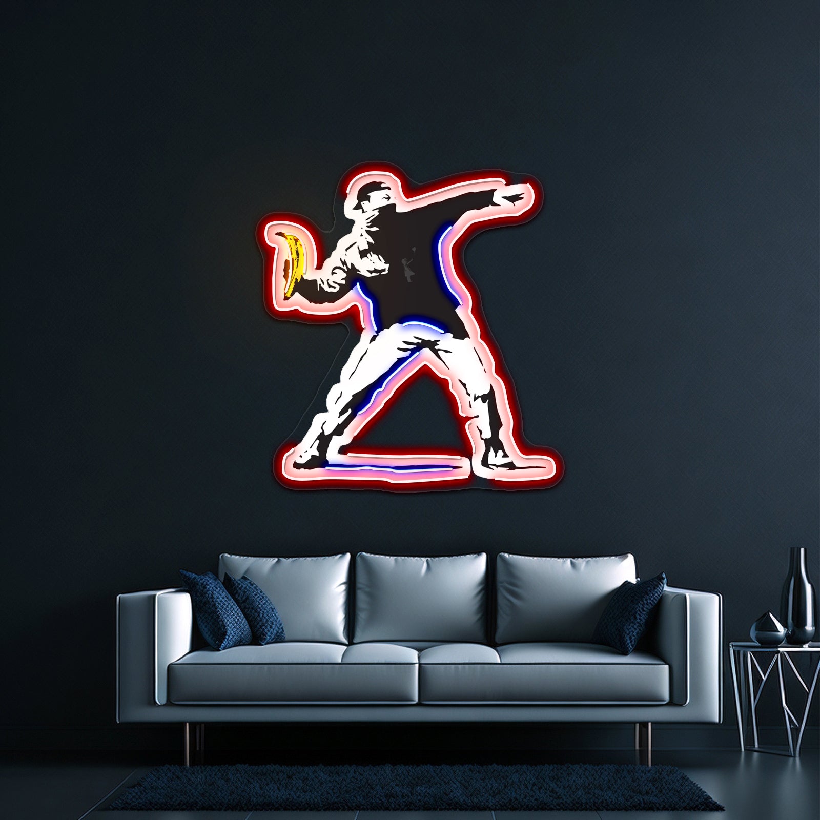 Banksy Underground Dancign Artwork Led Neon Sign