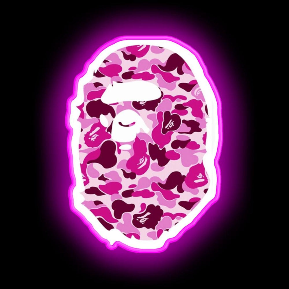 Bape Neon Sign Camo Neon Sign - Size and dimension reference