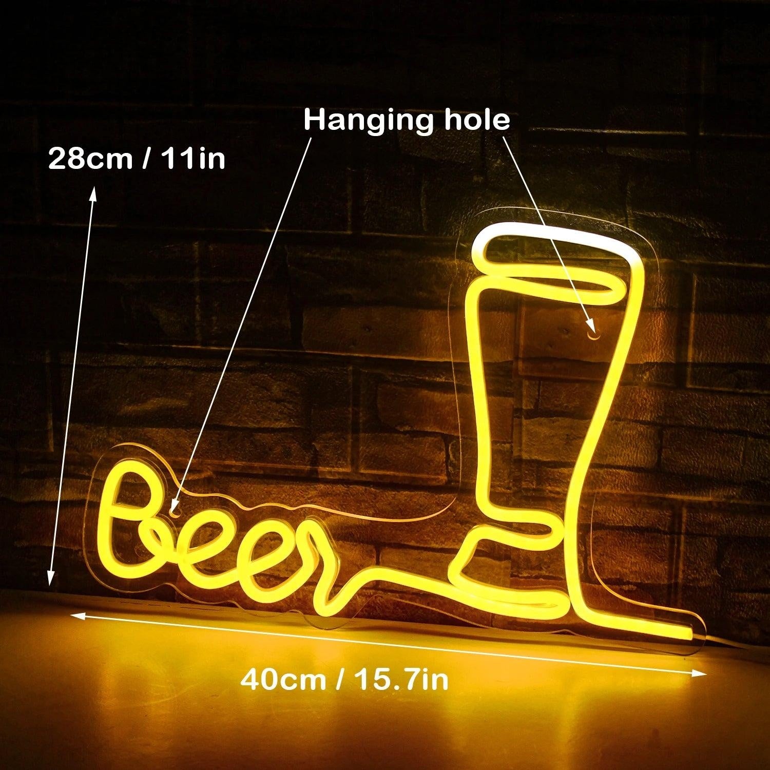 Bar Bottle Led Neon Sign With Blue Pink Yellow Lights For Restaurant Wall Decor | Shineneon