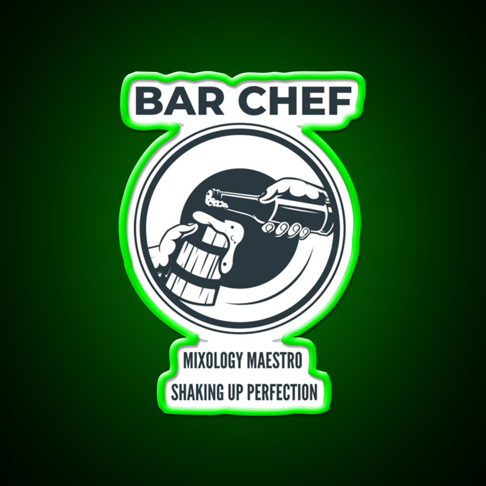 Bar Chef Man Cave Bar Led Neon Sign Bar Decor Rgb Color