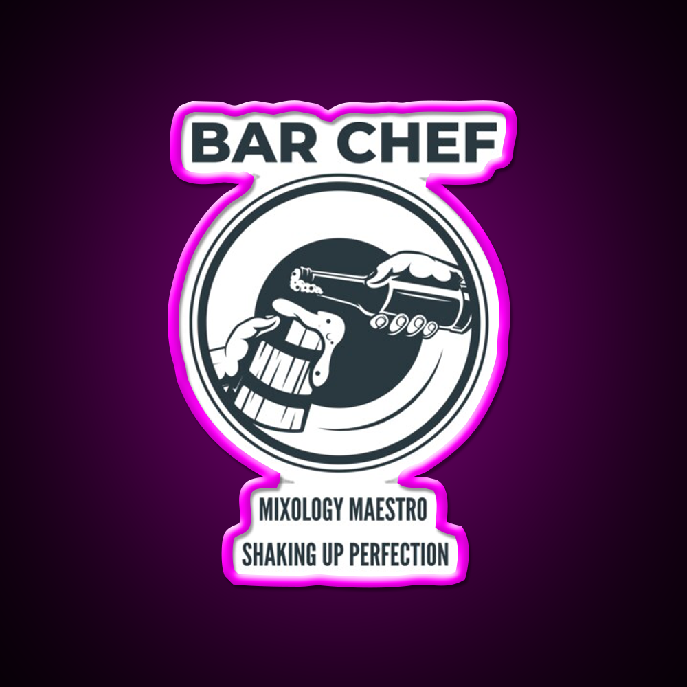 Bar Chef Man Cave Bar Led Neon Sign Bar Decor Rgb Color