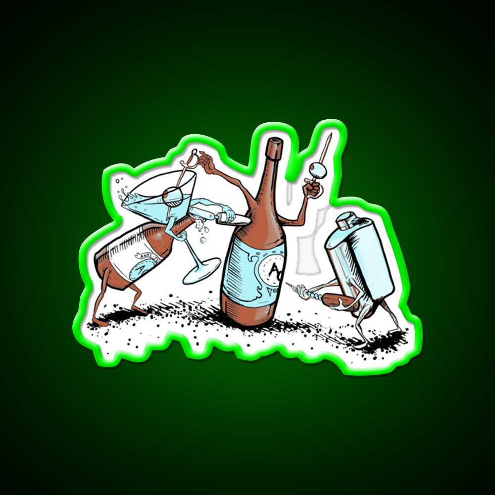 Bar Fight Man Cave Bar Led Neon Sign Rgb Color