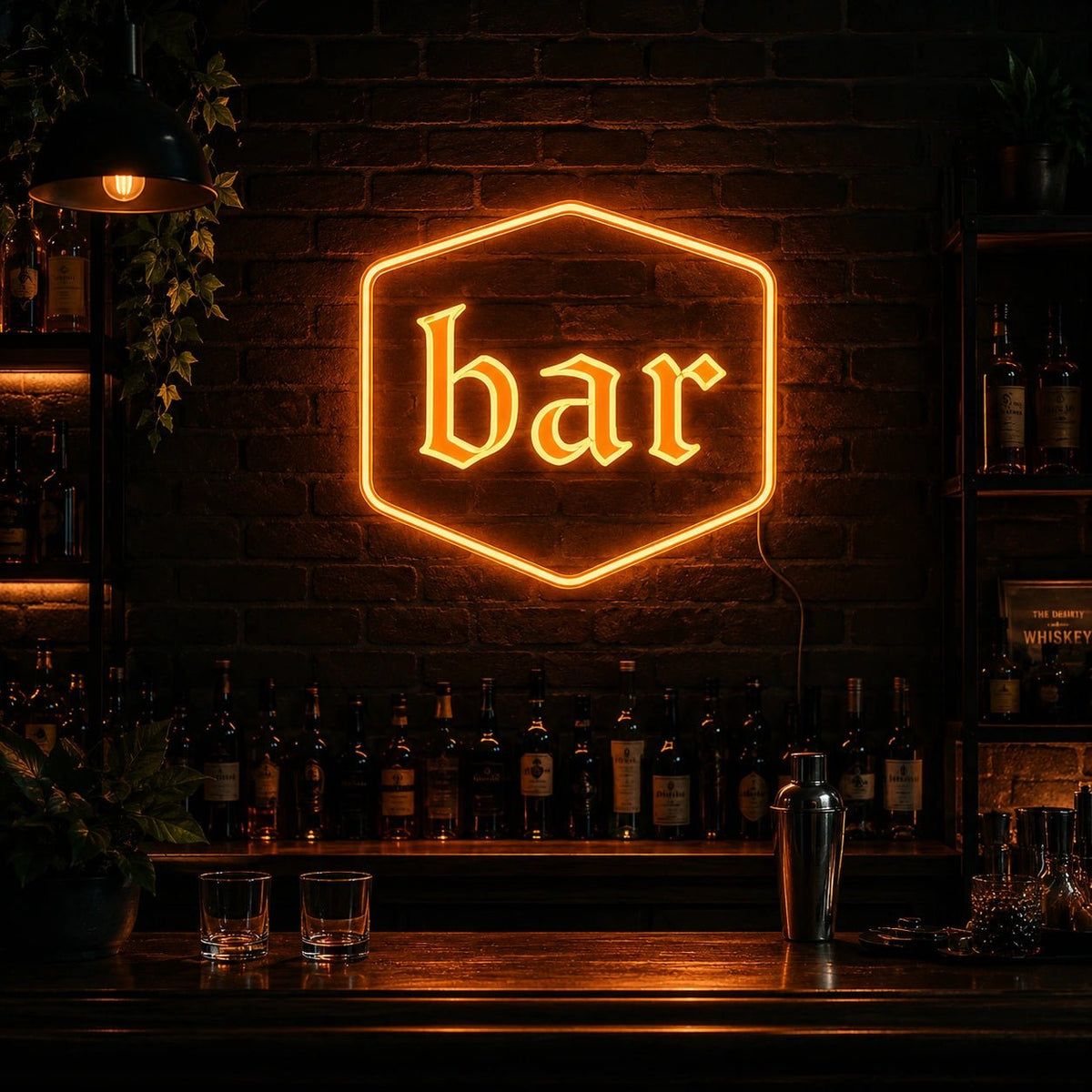 Bar Hexagon LED Neon Sign - Shineneon