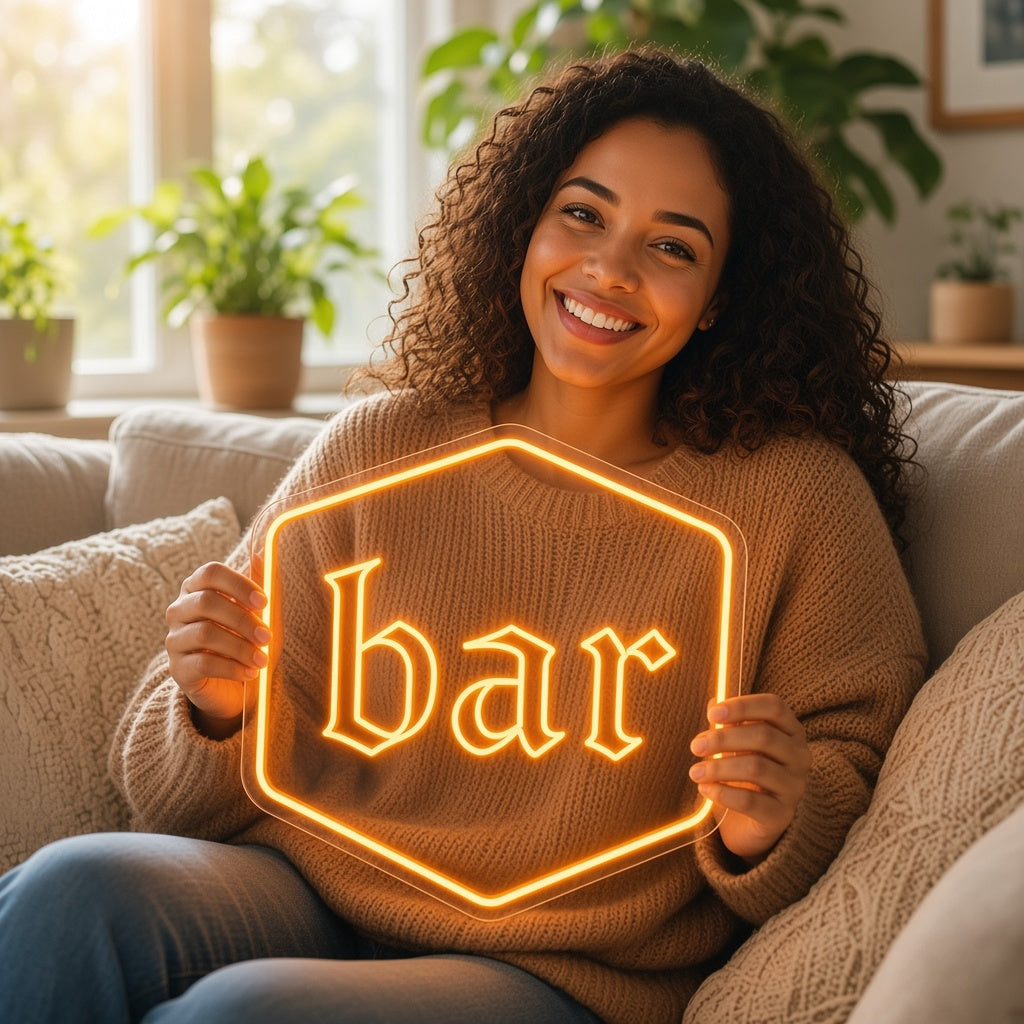 Bar Hexagon LED Neon Sign