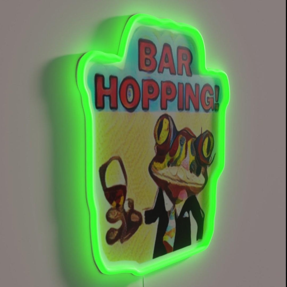 Bar Hopping Rgb Led Neon Sign - LED neon sign close-up detail