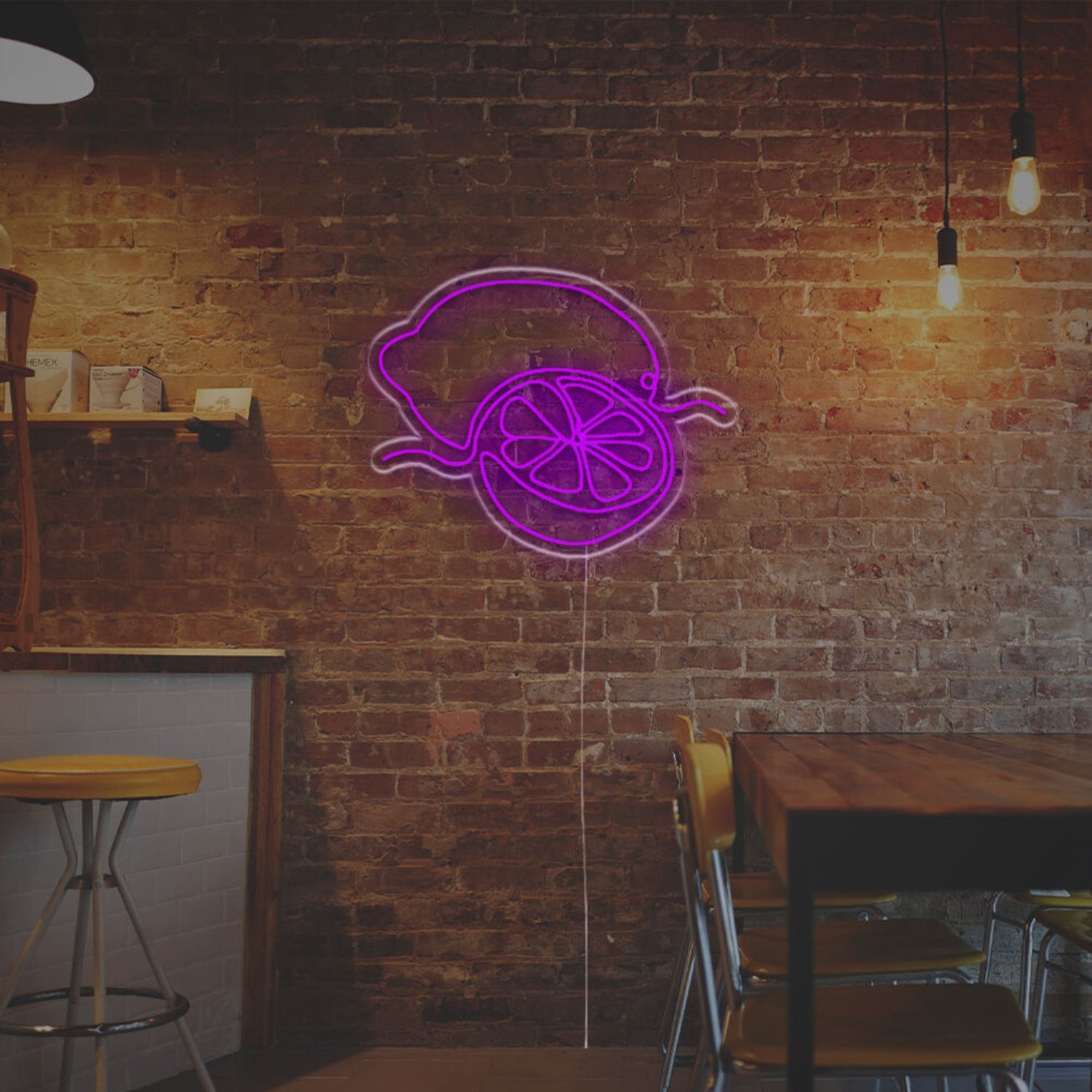 Bar Kitchen Or Summer Event With The Sliced Lemon Led Neon Sign | Shineneon