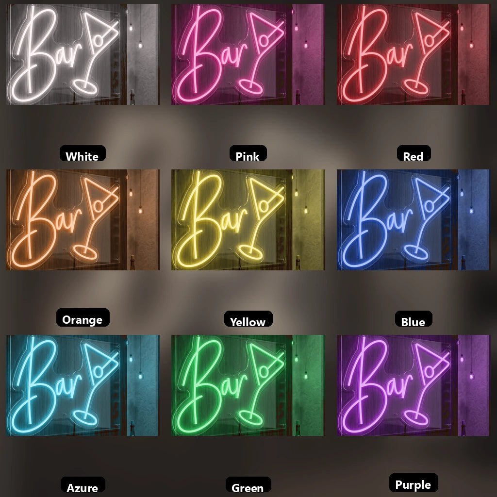 Bar LED Neon Sign Bedroom Decor - 05 Color Grid