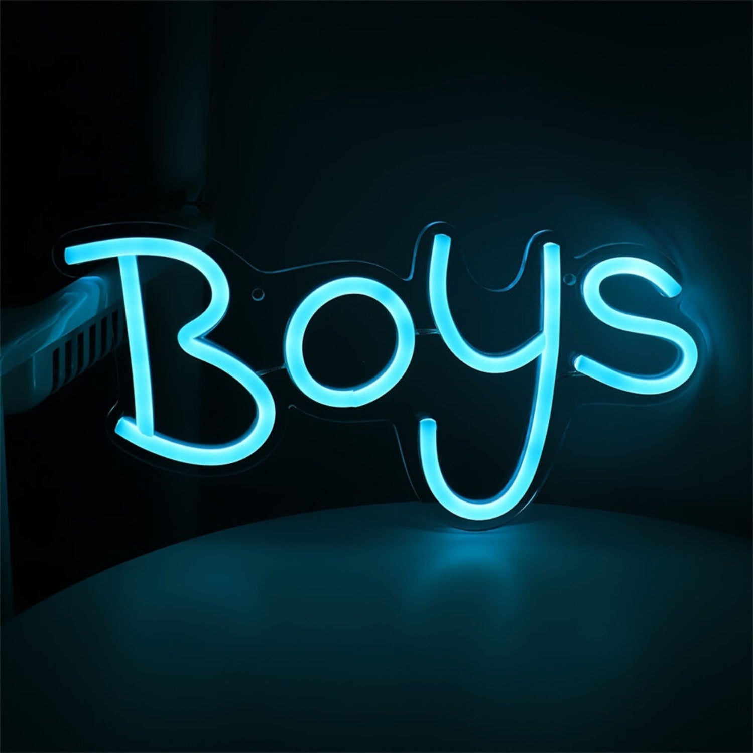 Bar Man Cave And Game Nights With Ice Blue Boys Led Neon Sign - Shineneon