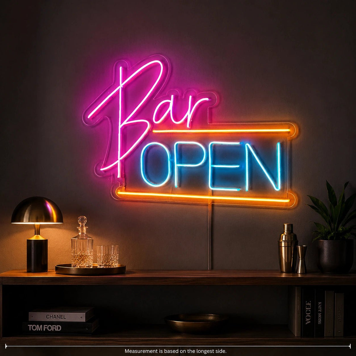 Bar Open Underline LED Neon Sign - Shineneon