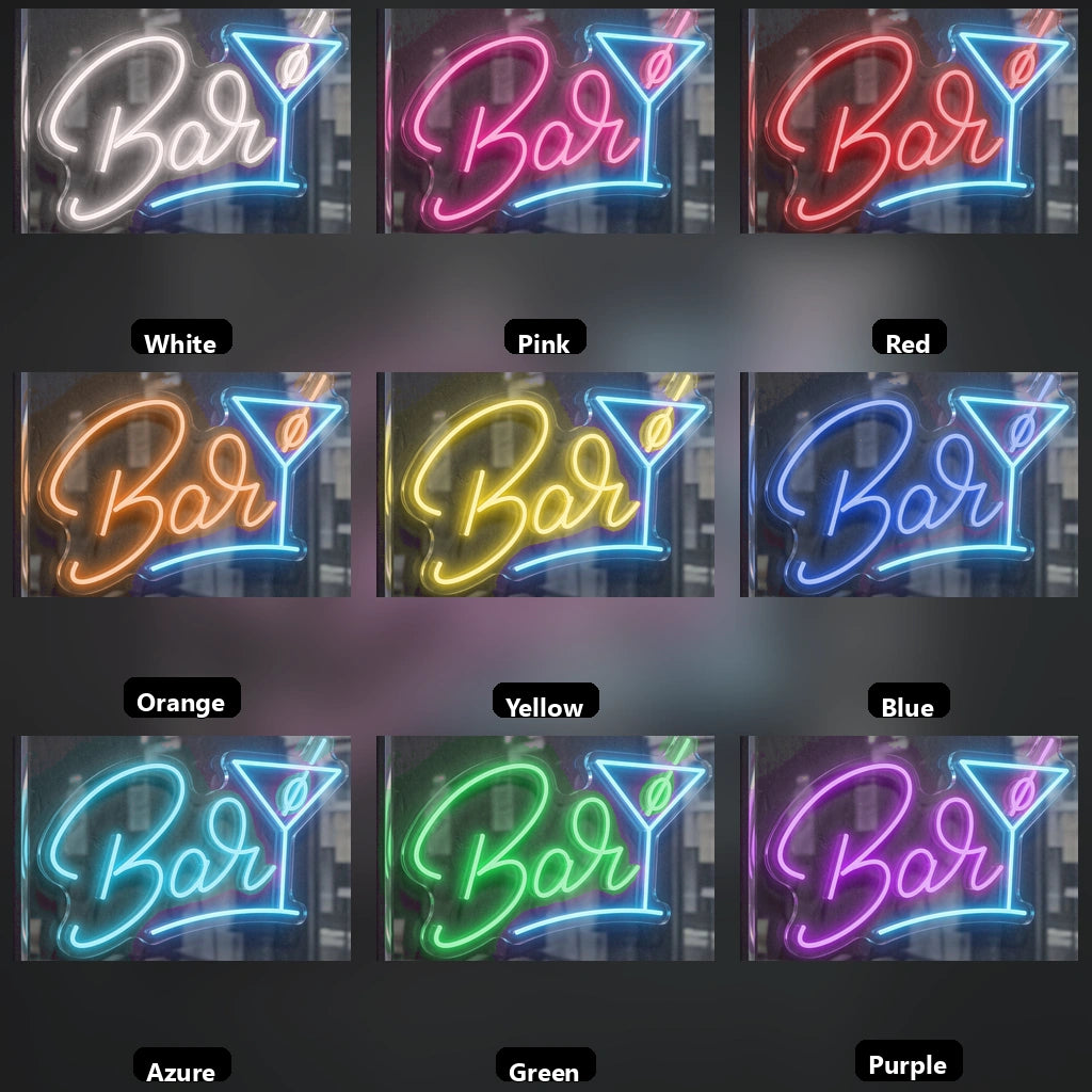 Bar Salon Wall Decor LED Neon Sign - 05 Color Grid