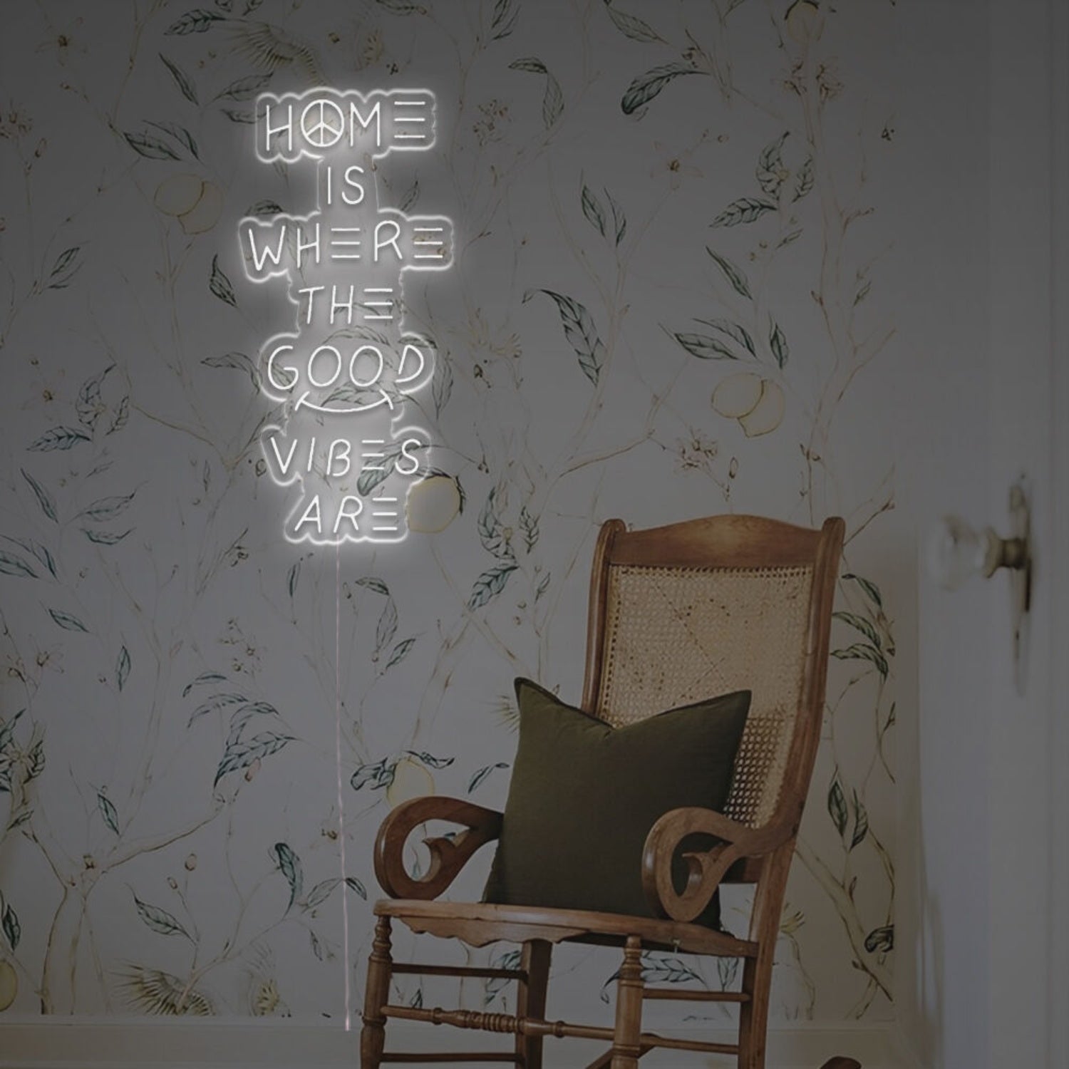 Bar Settings With Home Is Where The Good Vibe Are Led Neon Sign | Shineneon