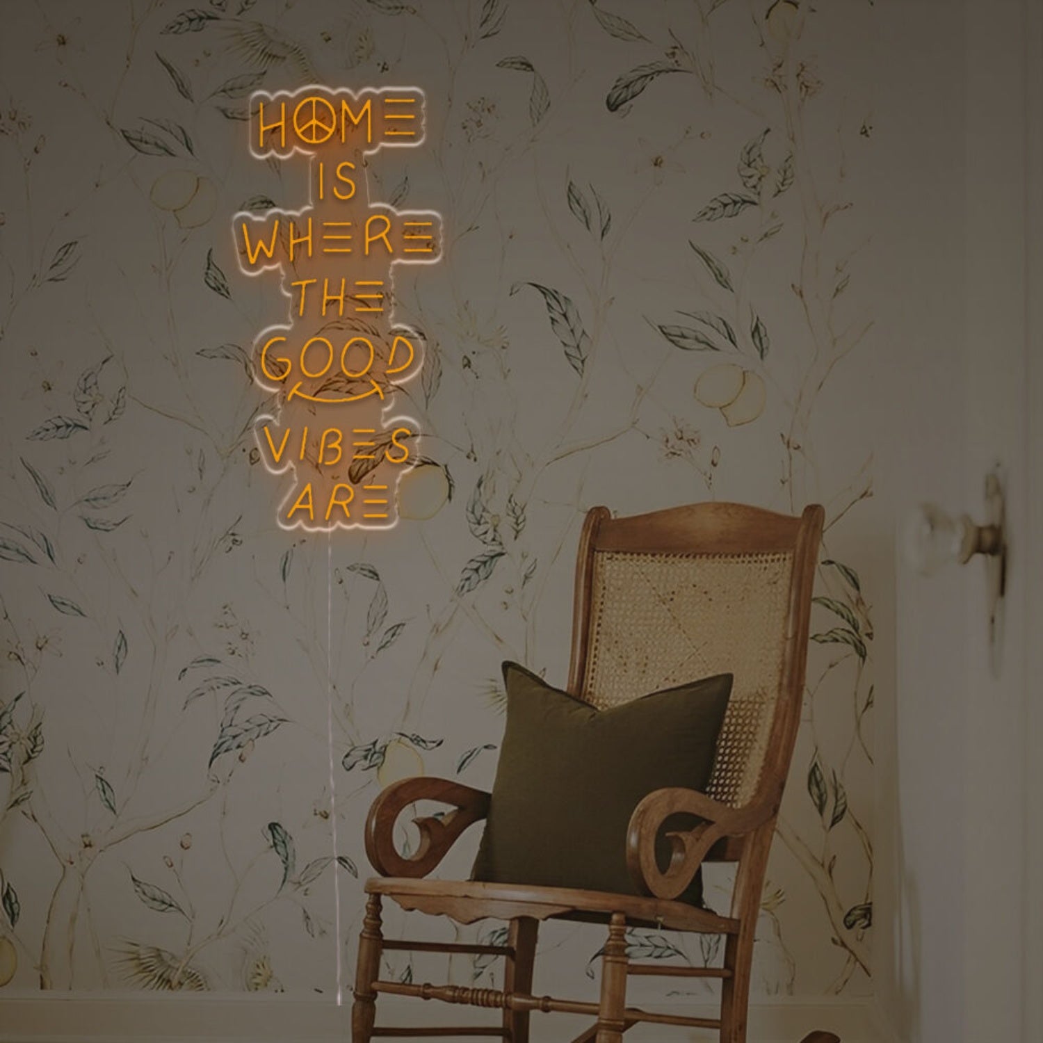 Bar Settings With Home Is Where The Good Vibe Are Led Neon Sign | Shineneon