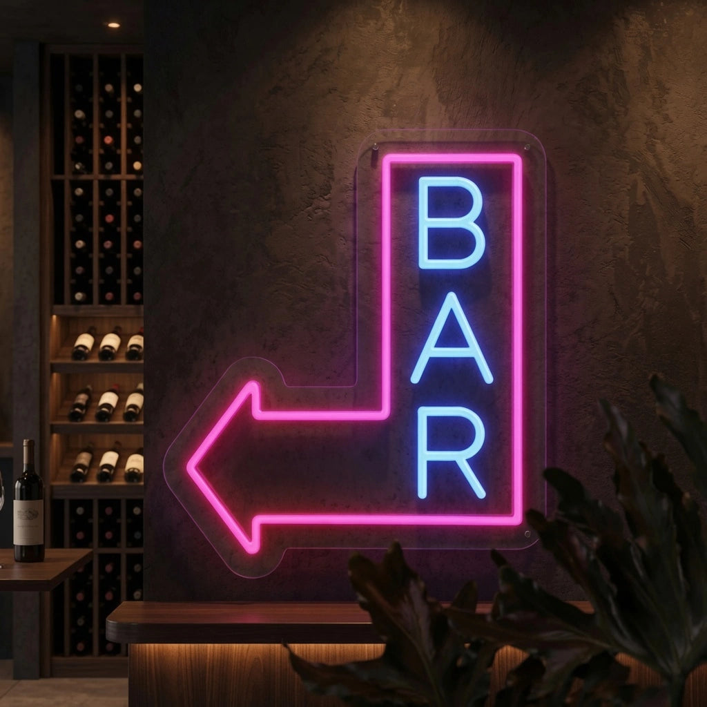 Bar This Way Wall Decor LED Neon Sign - 01 Original Product Image