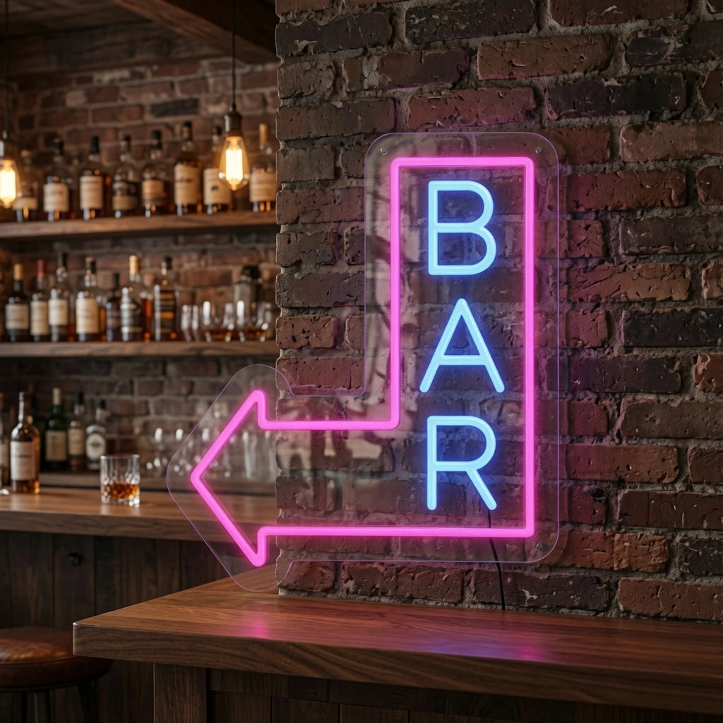 Bar This Way Wall Decor LED Neon Sign - 03 Real Lifestyle Scene
