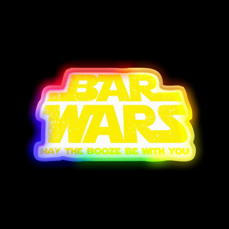 Bar Wars Beer Beer Lovers Funny Humor Man Cave Bar Led Neon Sign Rgb Color