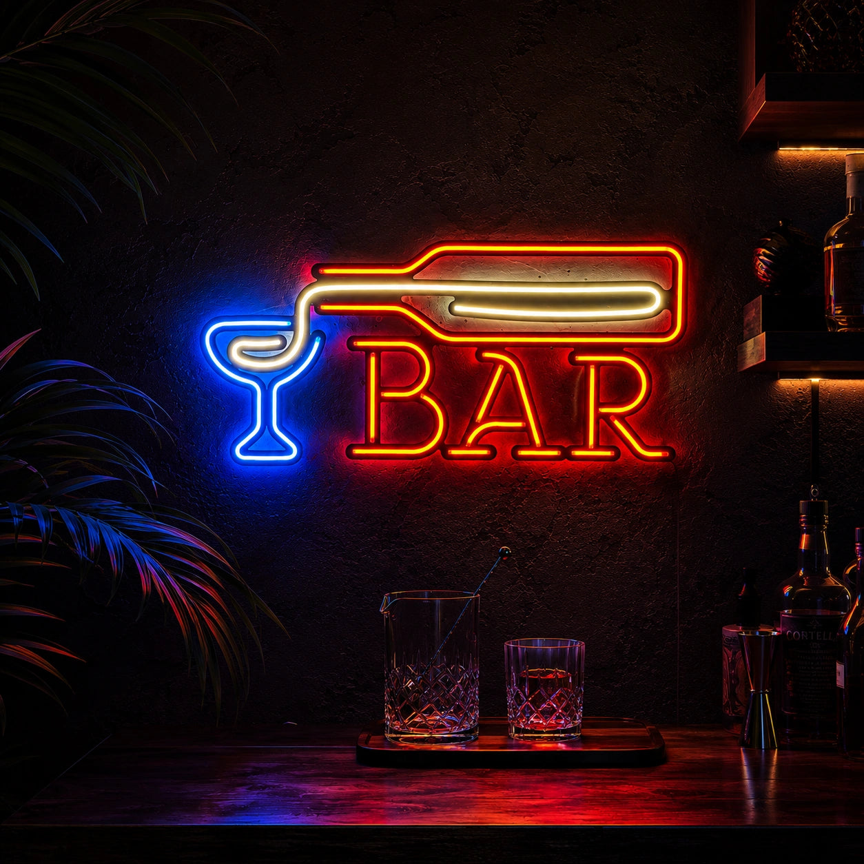 Bar Wine Glass LED Neon Sign - 02 High-Converting Product Image