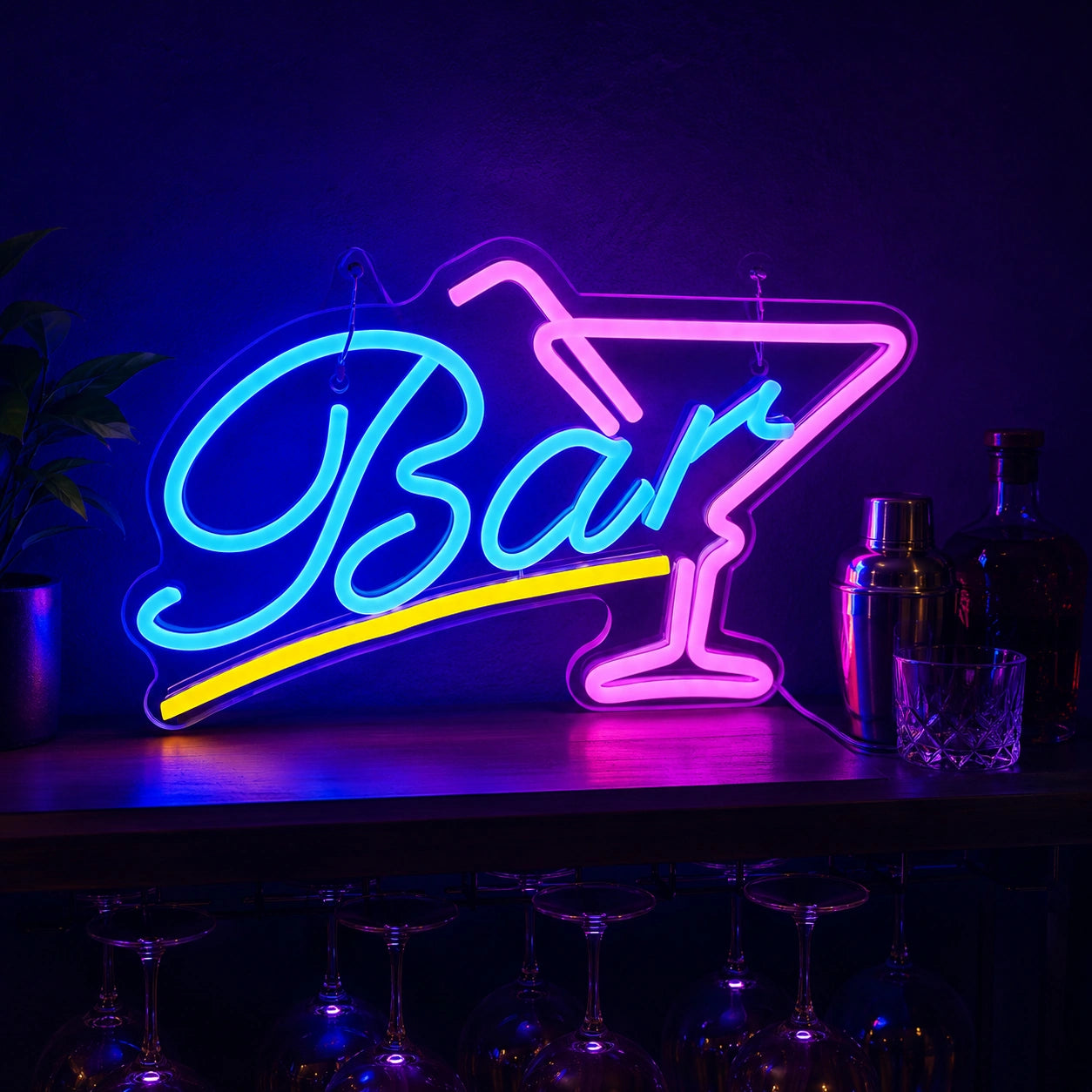Bar Wine Shelf LED Neon Sign - 01 Original Product Image
