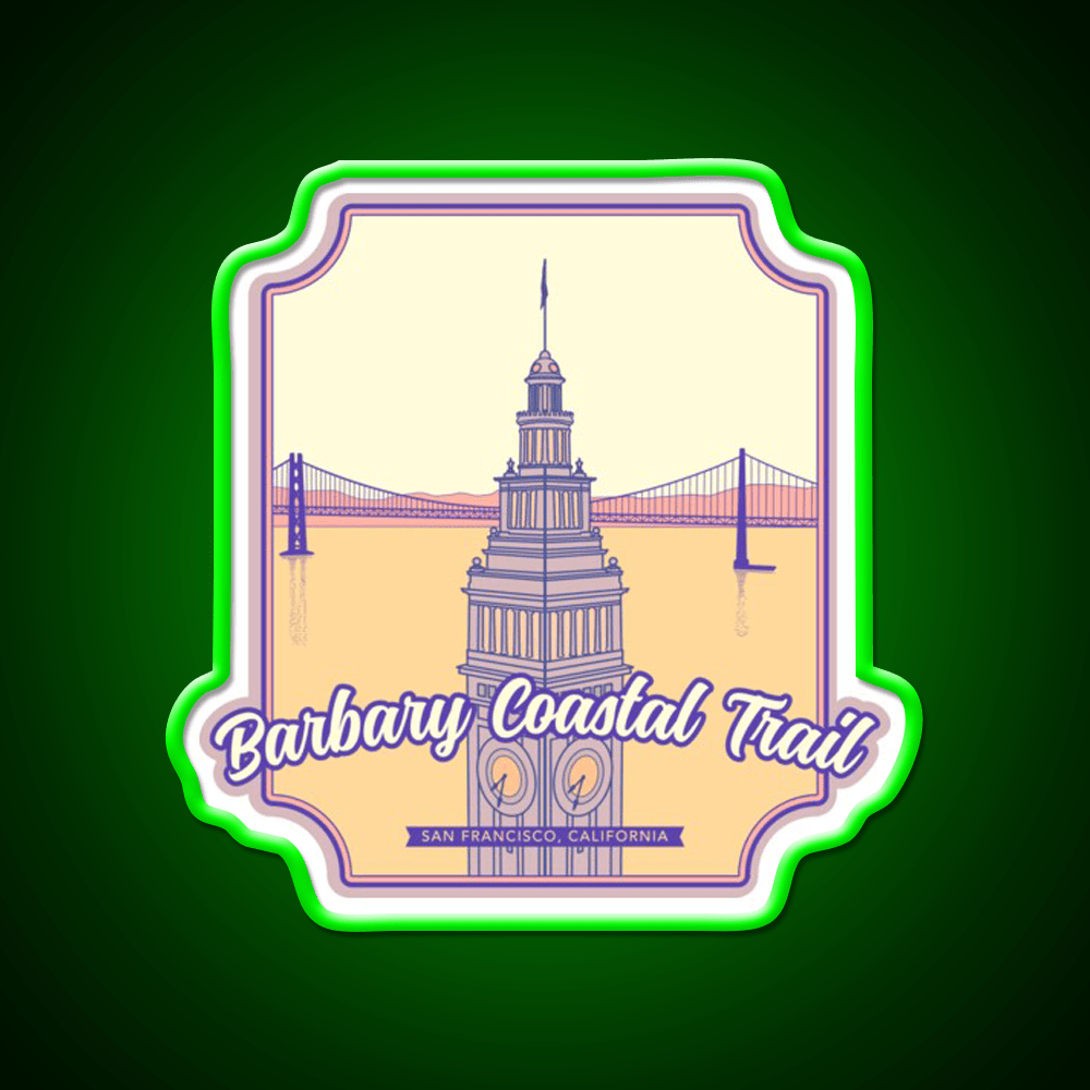 Barbary Coastal Trail San Francisco California Asian Cultural Led Neon Sign Rgb Color - Shineneon
