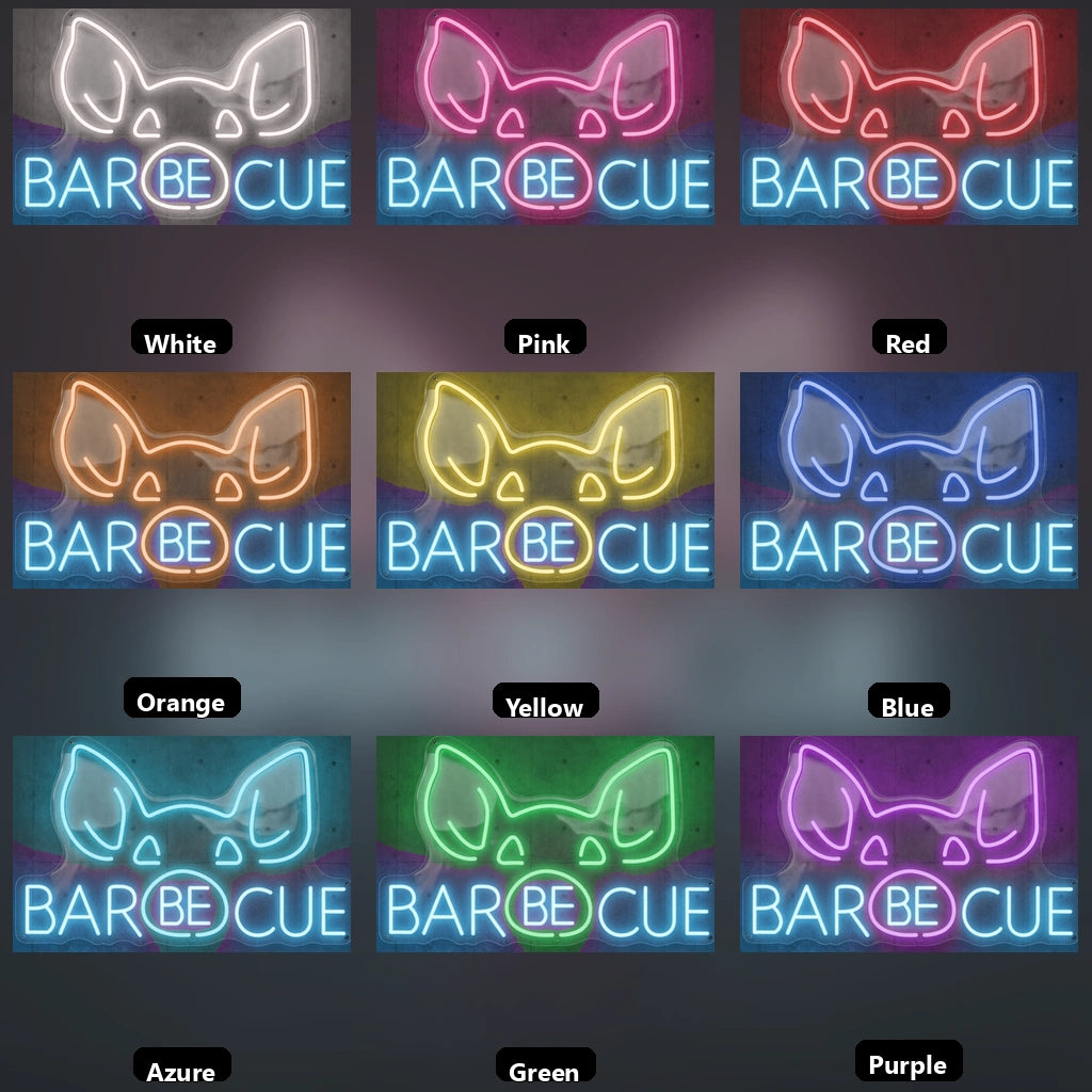 Barbecue LED Neon Sign - 05 Color Grid