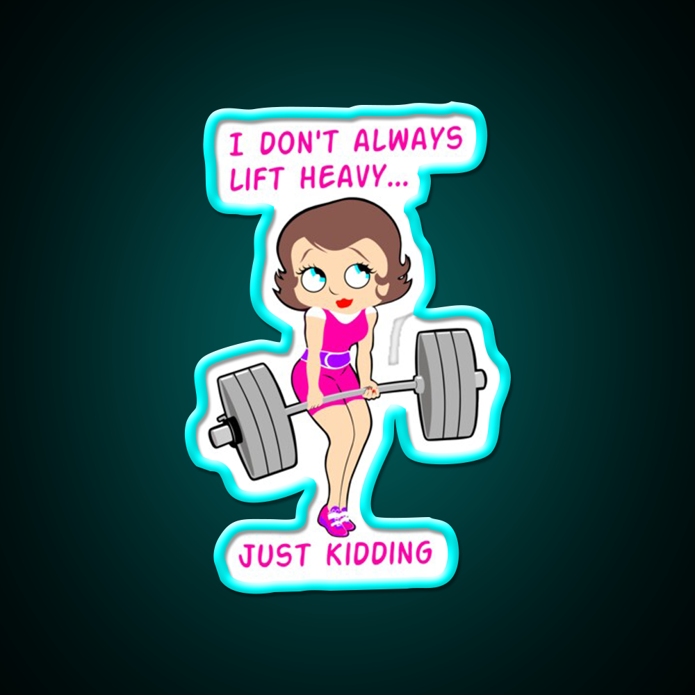 Barbell Girl Girls Who Lift Fitness Girl Gym Fitness Led Neon Sign Rgb Color