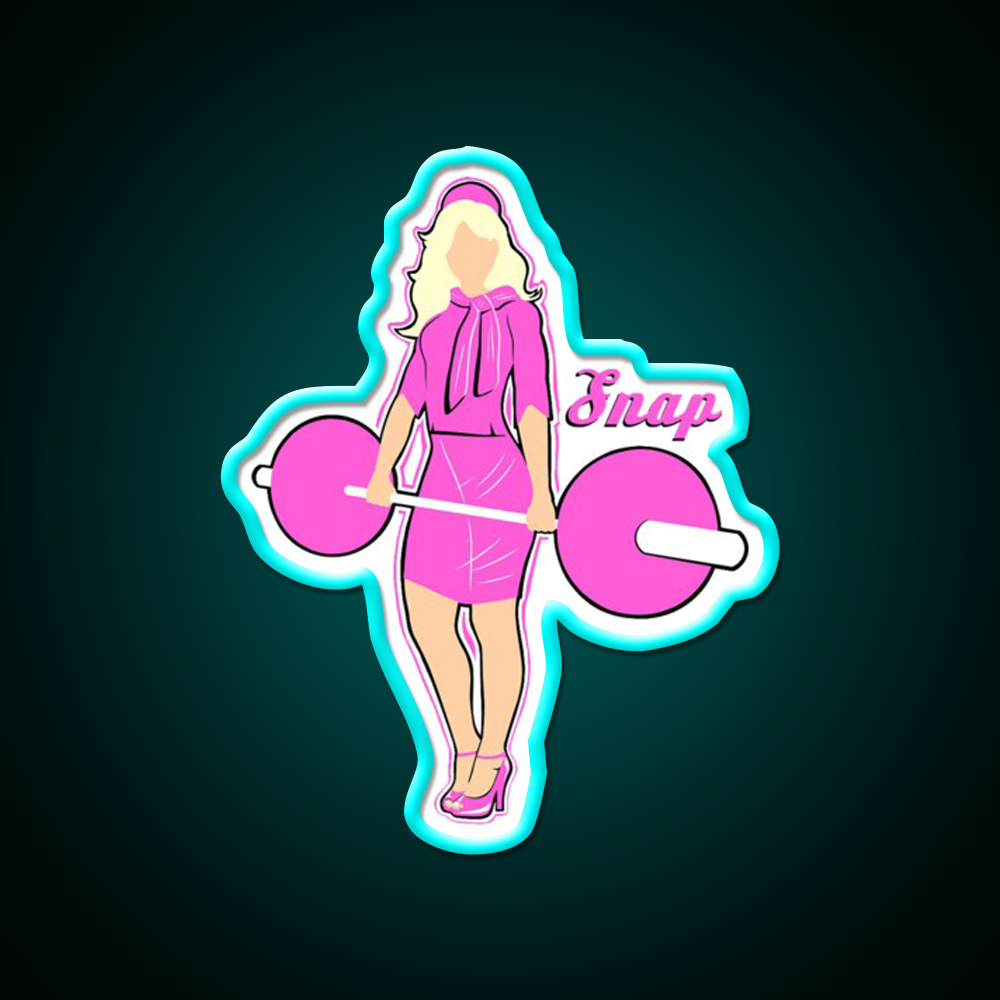 Barbell Girl Gym Fitness Led Neon Sign Rgb Color