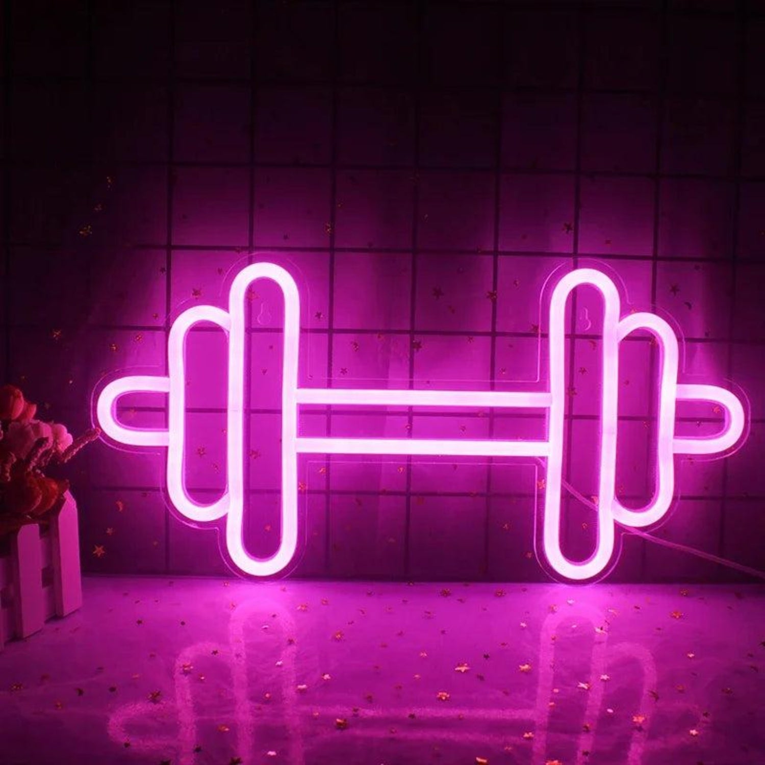 Barbell Usb Led Neon Sign Gym Home Fitness Decor | Shineneon