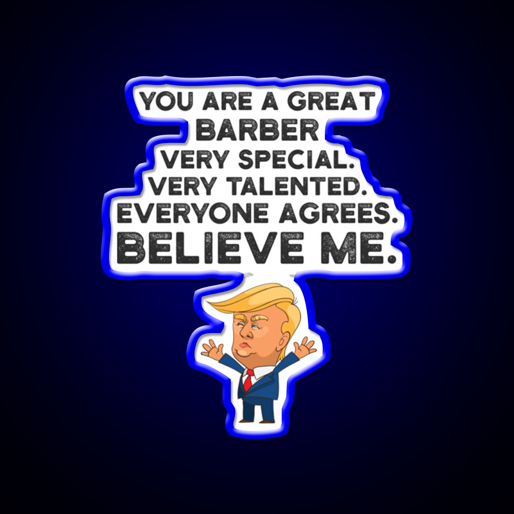 Barber Funny Trump Barber Shop Haircut Led Neon Sign - LED neon sign view 5