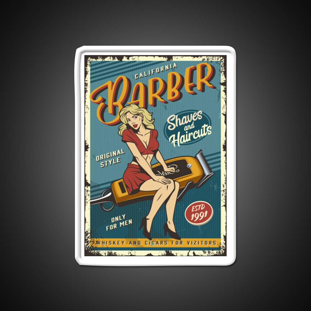 Barber Lady Vintage Poster Barber Shop Haircut Led Neon Sign - LED neon sign view 11