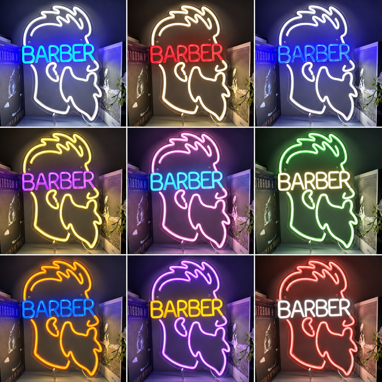 Barber LED Neon Sign Home Decor - 05 Color Grid