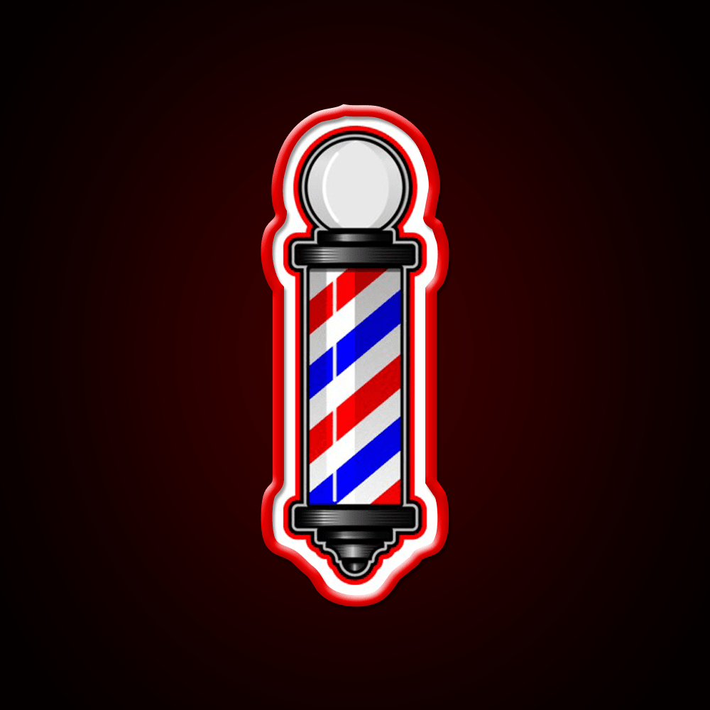Barber Pole Hair Cut Barber Shop Haircut Led Neon Sign - Shineneon