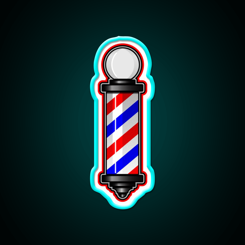 Barber Pole Hair Cut Barber Shop Haircut Led Neon Sign - Shineneon
