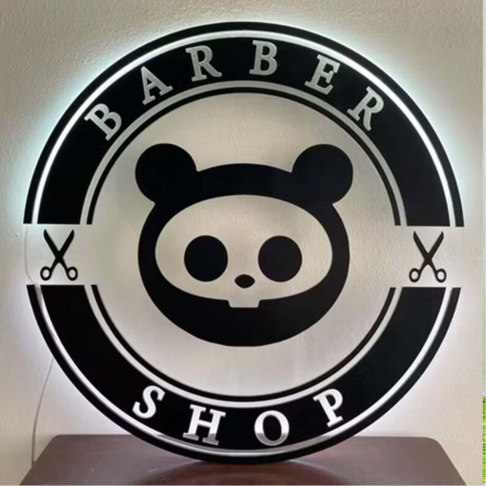 Barber Shop Acrylic Business Logo Sign