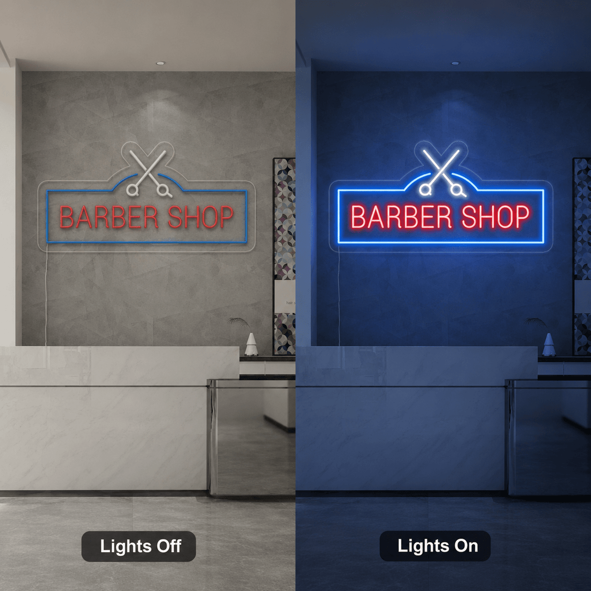 Barber Shop Business Wall Art LED Neon Sign - Shineneon
